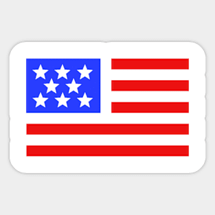 Abstract American Flag Sticker